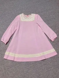 女の子ピンク長袖フォーマル　　　　ワンピース 130㎝