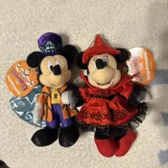ディズニーランドミッキーミニーハロウィンぬいぐるみバッジ　2011年
