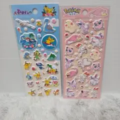 {早い者勝ち}海外公式ポケモンマシュマロシール２枚Set
