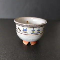 遠州七窯 赤膚焼 小川ニ楽 蓋置 奈良絵 茶道具 茶道 陶器 工芸品
