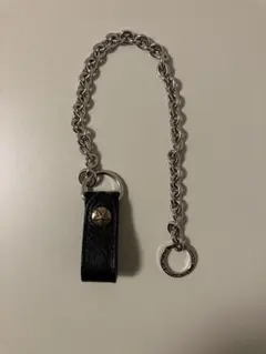 CALEE 黒レザー スタッズ ウォレットチェーンのサムネイル