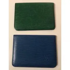 !ルイヴィトン エピ パスケース グリーン ブルー