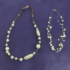 パールビーズネックレスセット（2本）