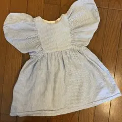 H&M シアサッカーワンピース 12M 80cm