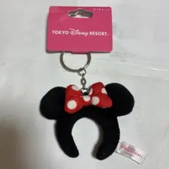 ミニーマウス(カチューシャ/水玉) キーチェーン 東京ディズニーリゾート