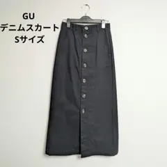 GU 黒 デニムスカート Sサイズ