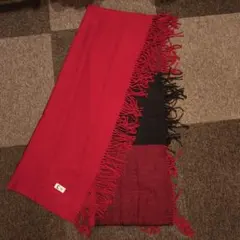 control freak 赤 フリンジ ストール 大判マフラー