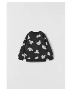 ZARA ドッグプリント スウェットシャツ 3-4歳（104cm） ブラック