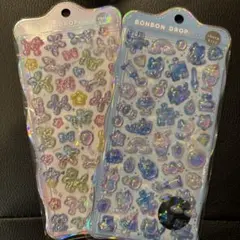 国内正規品ちゅるきら　ボンボンドロップシール　クーリア　2枚　そらねこ　バルーン