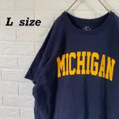 カレッジロゴ　ミシガン大学　ヘビーコットンTシャツ アーチロゴ