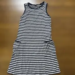 UNIQLO ストライプ ノースリーブ ワンピース M