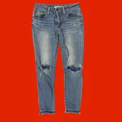 azul by moussy ダメージジーンズ　ダメージデニム　ライトブルー　S