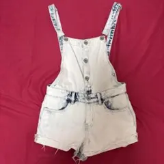 GYDA デニムサロペット ホワイト/ブルー