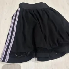 ロゴテープ インナーパンツ付きスカート ブラック
