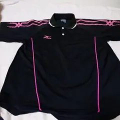 Mizuno ポロシャツ S ブラック/ピンク　テニス　テニスウェア