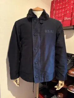 ALPHA INDUSTRIES ブラック N1 デッキジャケット L