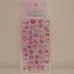 クリアぷくぷくキャンディシール ピンク うさぎ