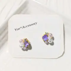 P-30 ハンドメイド☆ビジューピアス／イヤリング