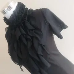 首元 胸元 フリル パーティドレス 結婚式 二次会 ナイトドレス ワンピース