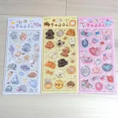 文具女子博 BGM シール きゅるるんシール　立体感　 ３点セット