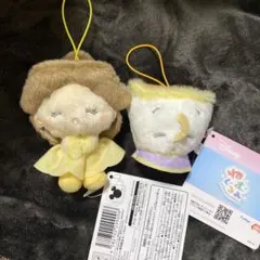 ねむぐるみ ディズニープリンセス ベル チップ 美女と野獣　2点セット