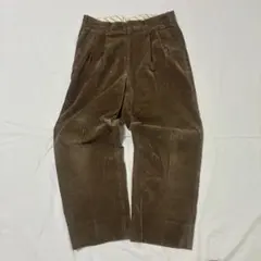 コーデュロイパンツ L ブラウン 2タック ワイド vintage 古着