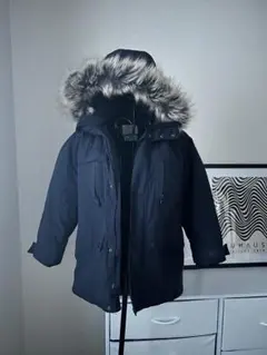 ZARA KIDS ダウンロングコート　ネイビー　130cm 美品