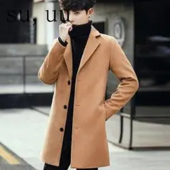 チェスターコート メンズ 大きいサイズ アウター 無地 トレンチコート メンo