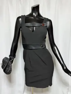 ROBE de FLEURSブラックタイトフィットドレス