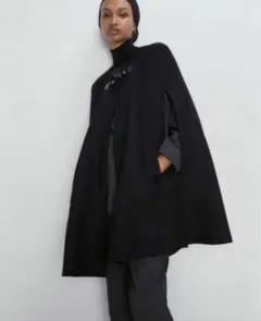 ZARA MANTECOウールブレンドケープ ZW COLLECTION - メルカリ