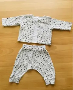 プチバトー　ベビー　パジャマ 星柄 グレー系 6m／67㎝