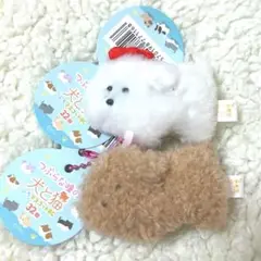 つぶらな瞳の犬と猫　ぷちマスコット　2点