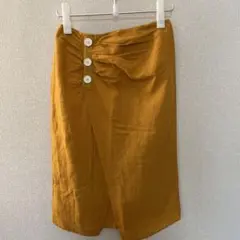 ZARA BASIC タイトスカート マスタード イエローのサムネイル