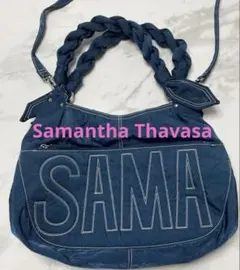 Samantha Thavasa サマンサタバサ ロゴトートバッグ ネイビー