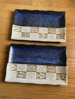 角皿 2枚セット　新品　送料込のサムネイル