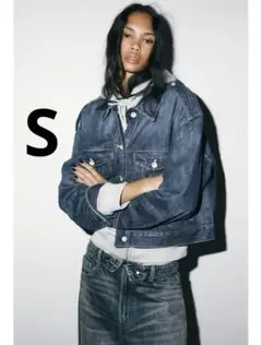 ZARA TRF デニムジャケット、タブ付き　S