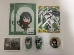 僕のヒーローアカデミア 蛙吹梅雨 缶バッジ カード おくるみチャーム