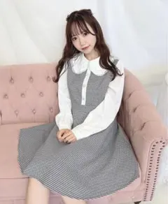 evelyn 襟フリルOP