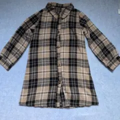 SHEIN チェック柄 長袖 ワンピース 7Y 130cm