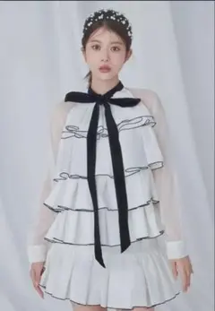 ティアードラッフルミニドレス　スナイデル