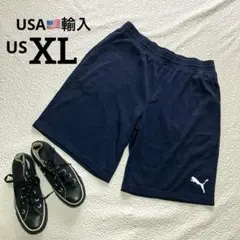 PUMA US XL ハーフパンツ ネイビー 大きめ ポケット付き ルームウェアのサムネイル