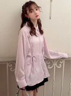 GRL サイドリボンシャツ[dk1220]