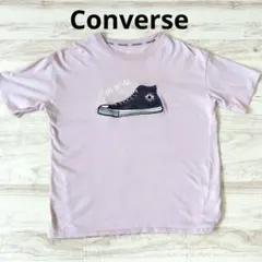 Converse 半袖 Tシャツ ピンク スニーカー刺繍のサムネイル