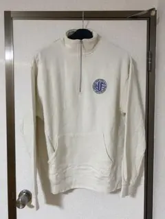 HUF ハフ　生成色　クリーム色 ハーフジップ スウェット