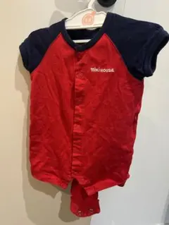 ミキハウス 赤/紺 ロンパース（使用感あり）　サイズ70