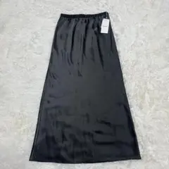 LEPSIM ストレッチサテンスカート チャコールグレー FTサイズ