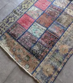No.54 ヴィンテージラグ　M　トルコ　マット turkish rug No.54 ヴィンテージラグ M トルコ マット turkish rug - メルカリ