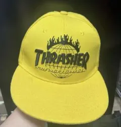 THRASHER × HUF ロゴ キャップ イエローのサムネイル