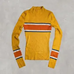 リブニット クルーネック 細身vintage 90's レトロ y2k