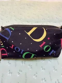 DIOR クリスチャンディオール 化粧ポーチ 小物入れ Dior ロゴ入り 黒